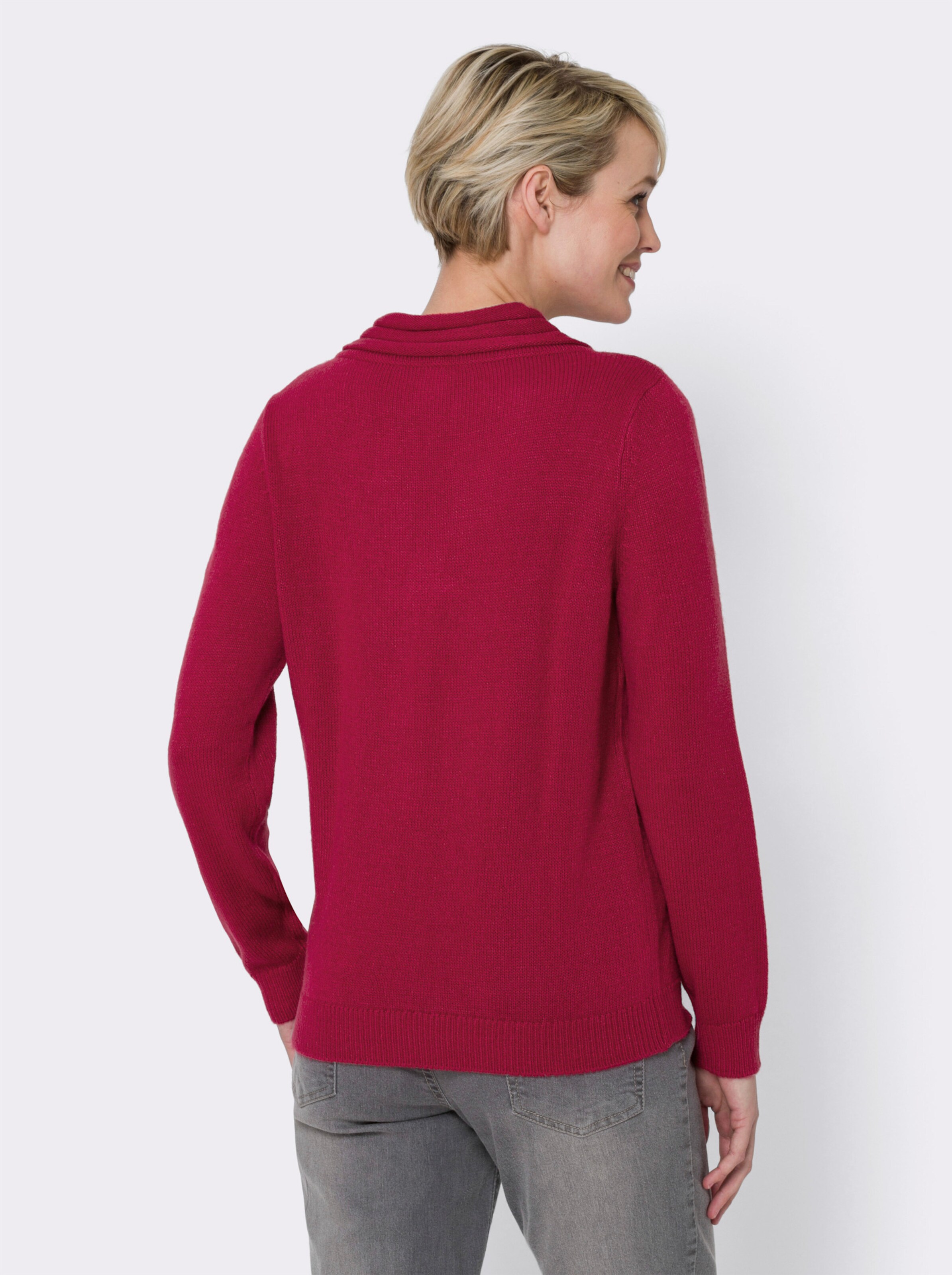 V-Ausschnitt-Pullover