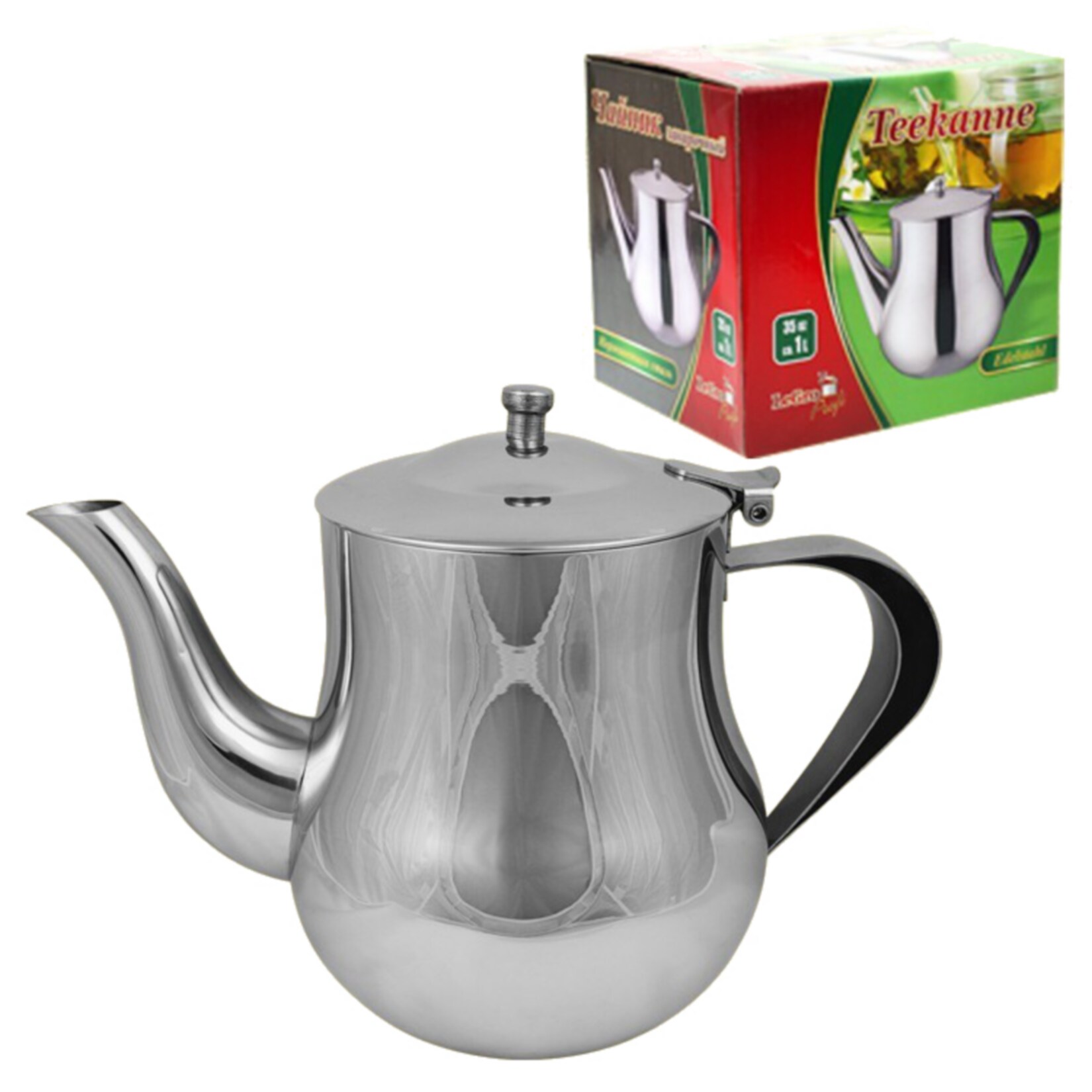 Edelstahl Holzkohle Samowar 5 Liter mit 0,9 Liter Teekanne + Schornstein Wasserkocher