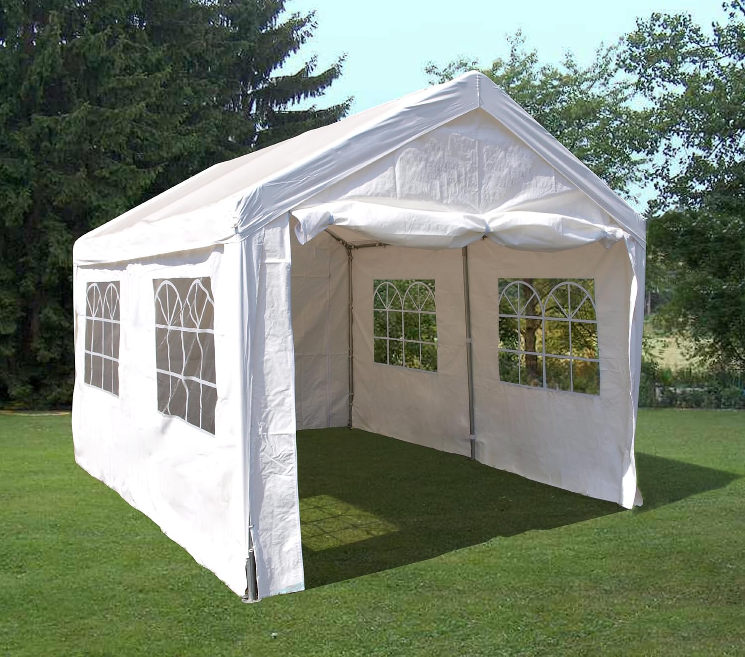 DEGAMO Ersatzdach Dachplane für Profi Partyzelt 3x4 Meter, PVC Weiss 480g/m², incl. Spanngummis …