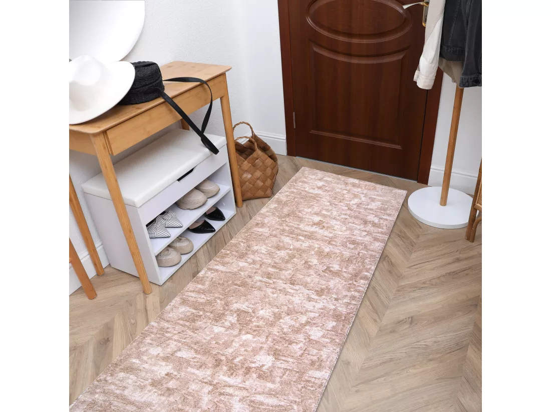 Tapis de couloir SOLID beige 30 BÉTON 150x370 cm