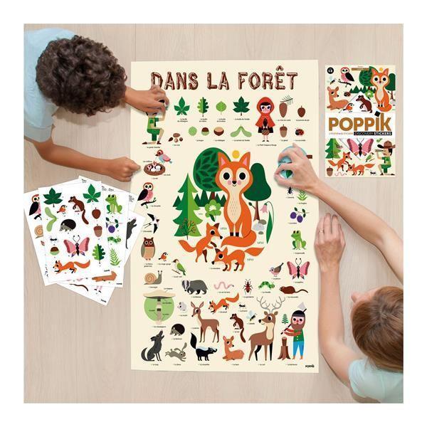 POPPIK Sticker Lernposter Wald