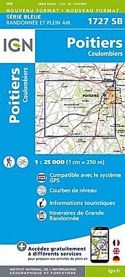 IGN - 1727 SB POITIERS COULOMBIERS 1 25 000