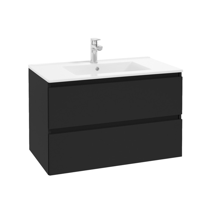 Underskab Deluxe 80 cm mat sort - REN