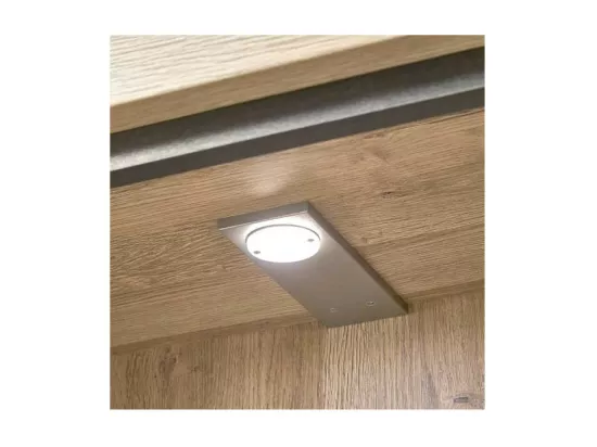 Argentier 2 portes Chêne naturel à LEDs - COURTRAI