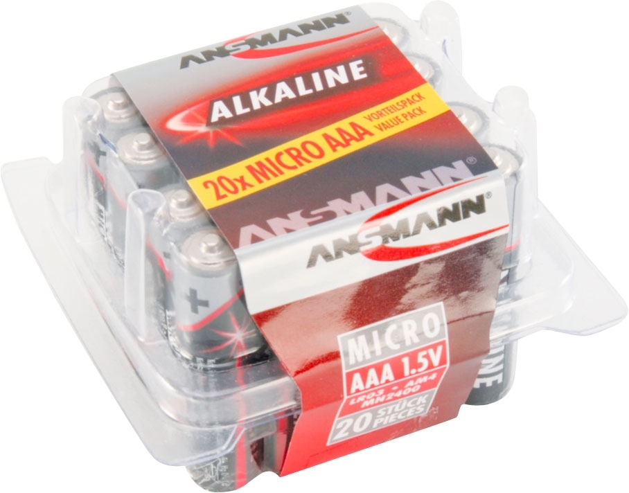 Ansmann Alkaline Micro AAA Batterie 1,5 V 20er Box