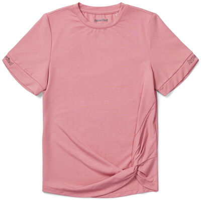 Hyperfied Jersey Knot Logo Top, Blush