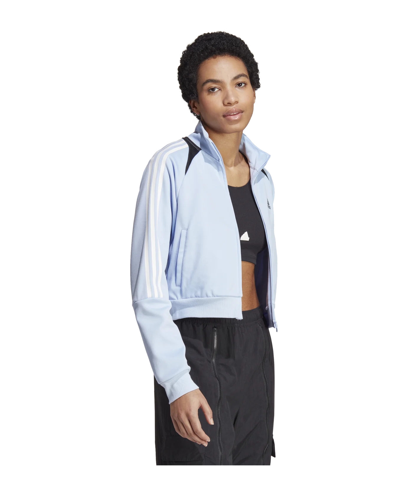 adidas Tiro Trainingsjacke Damen Hellblau Weiss