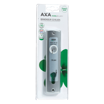 AXA langschild binnendeur aluminium kruk/cilinder 72 mm