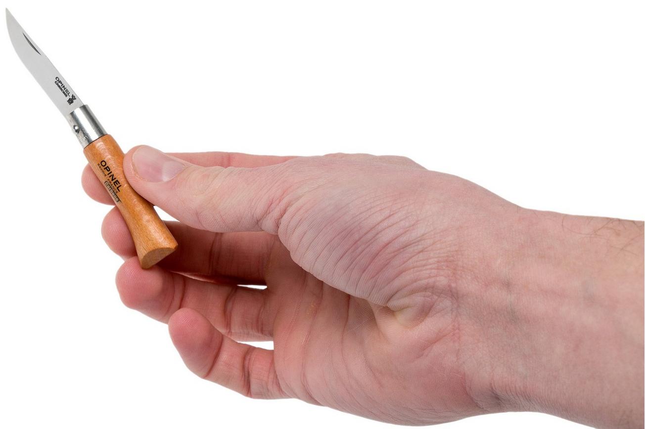 Opinel zakmes No. 03, koolstofstaal, lemmetlengte 4 cm