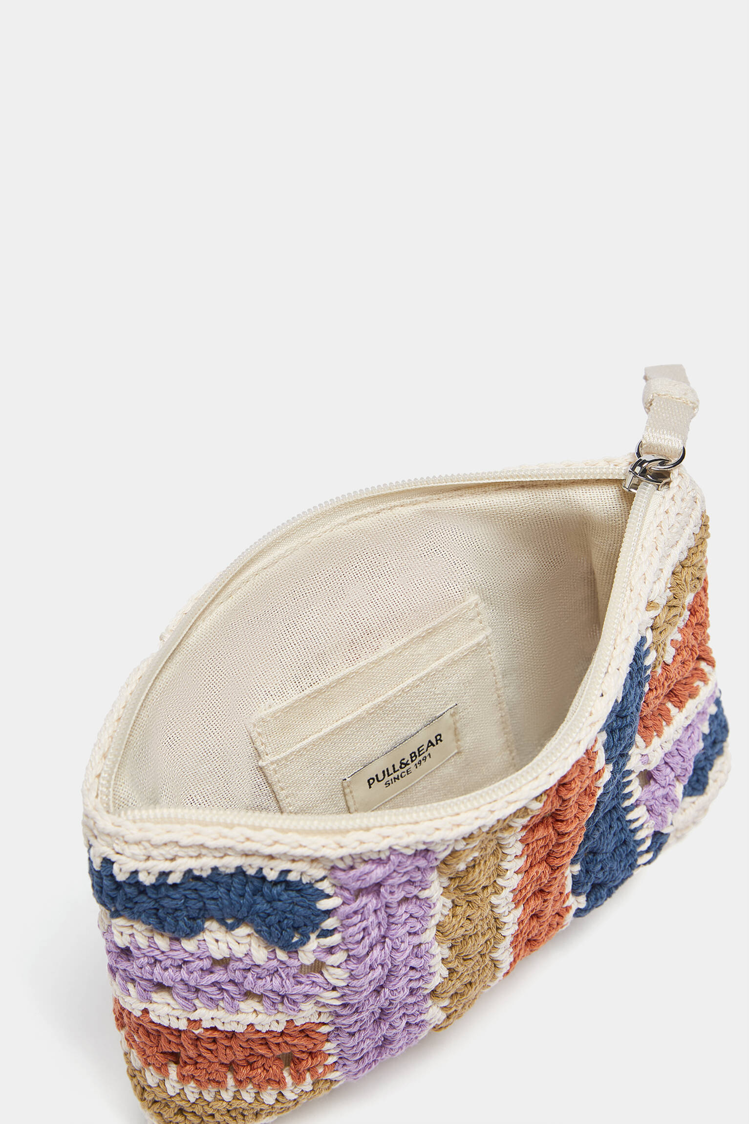 Nécessaire mini de crochê listrada - Multicolorida