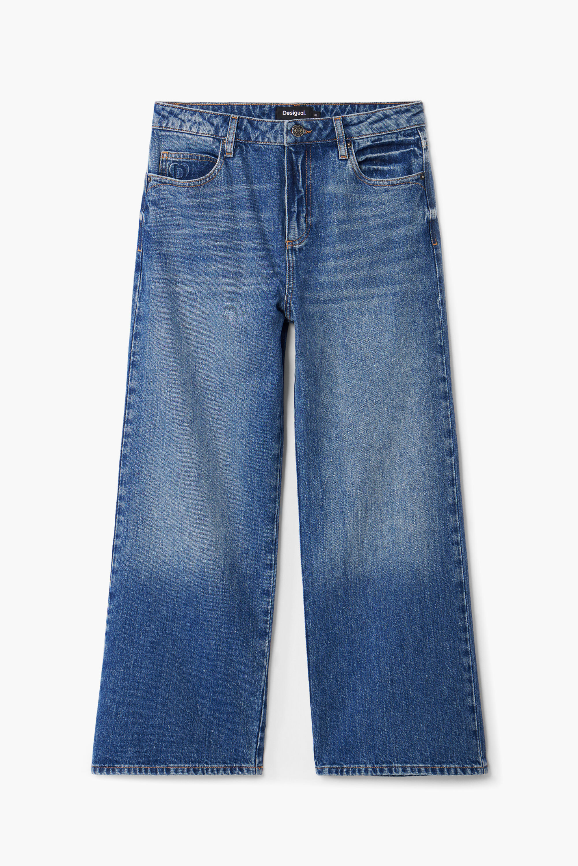 calça jeans culote