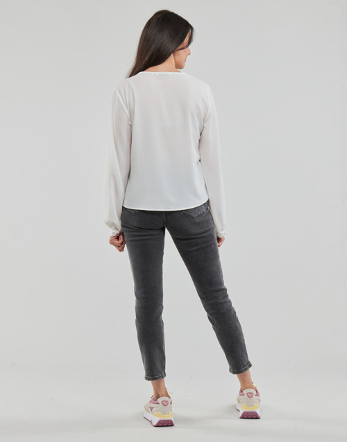 Only - ONLNOVA FR VERSA V-NECK L/S LACE TOP PTM - Beige