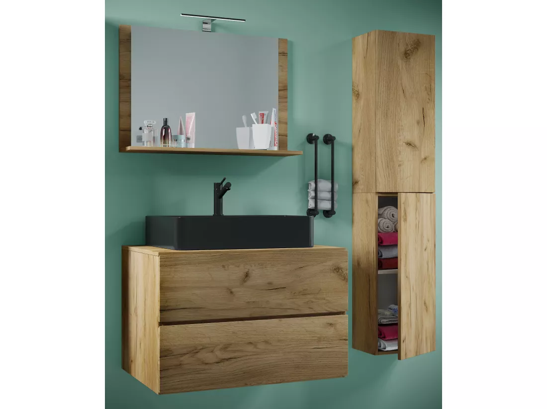 Meuble de salle de bains 4 pièces Lendas 80 cm L