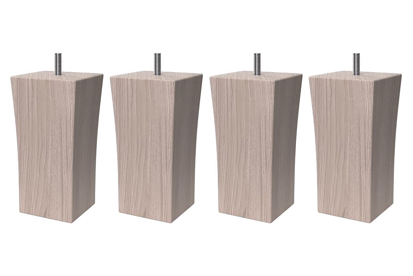 Square ben 4 pk 4 pk ben i hvitvasket, 13 cm høyde