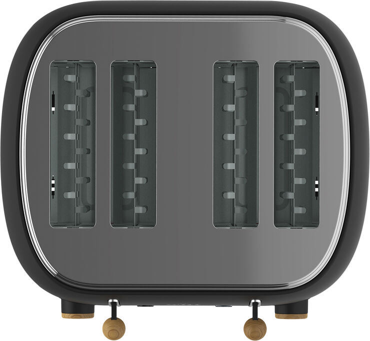 Witt WITT PREMIUM 4-SLICE TOASTER WOOD BLACK Black