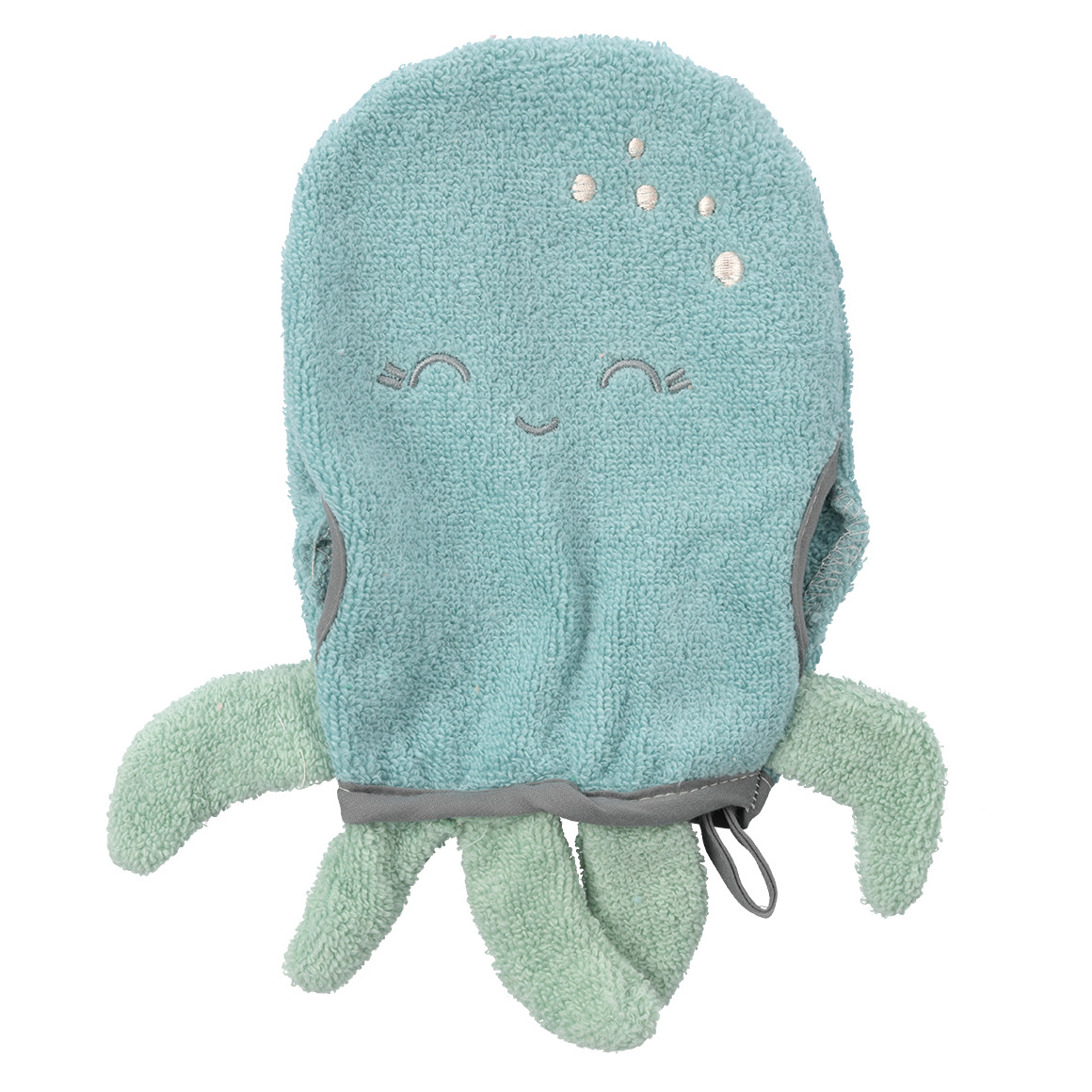 Topomini Waschhandschuh im Oktopus-Design türkis