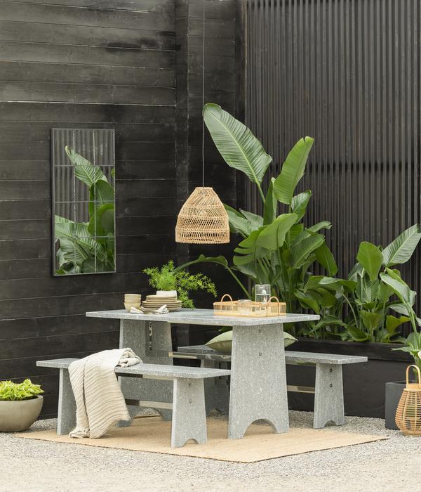 Dehner Gartenmöbel-Set aus Granit, 3-teilig