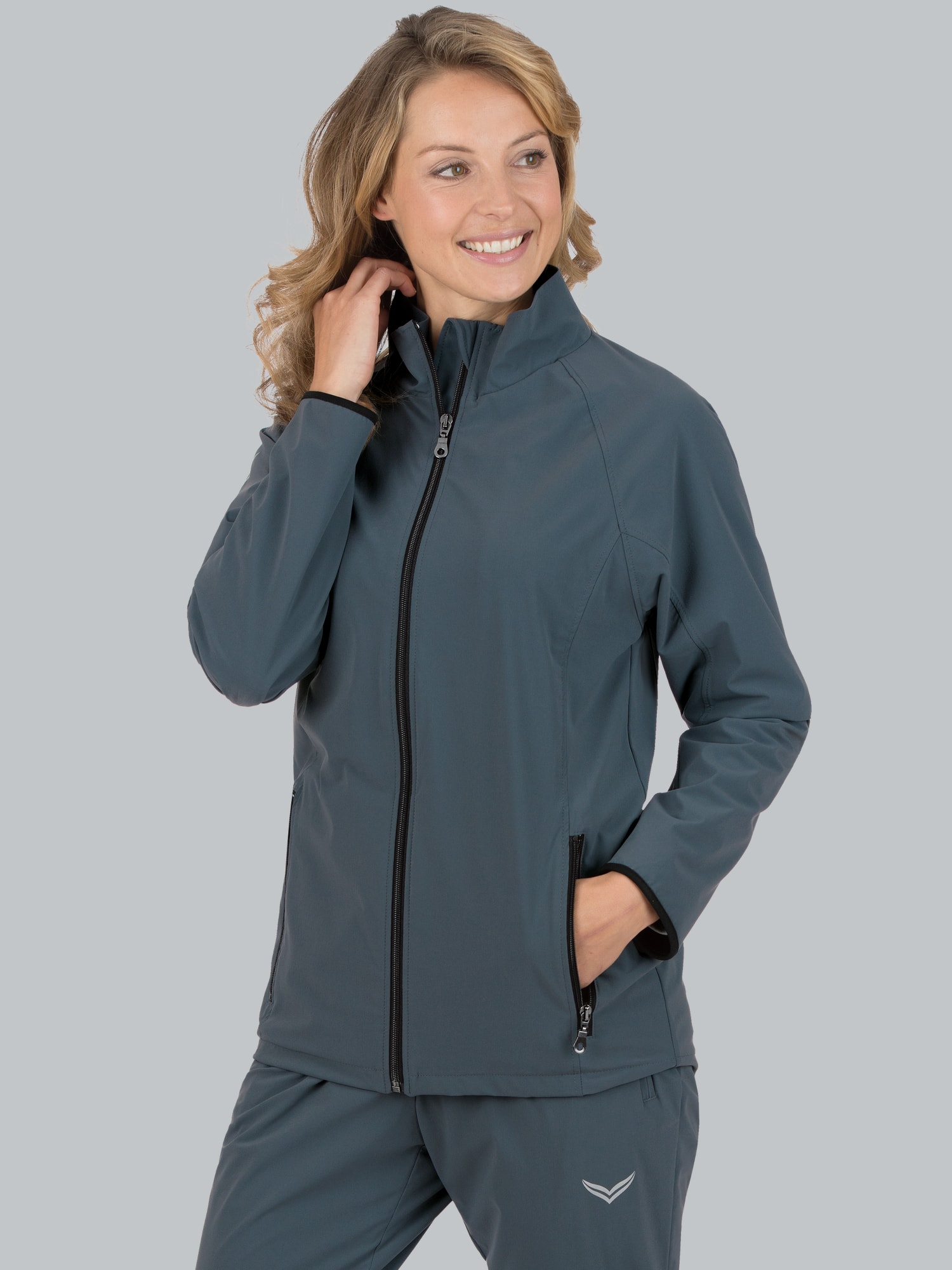 Raglan-Jacke mit Netzinnenfutter Anthrazit
