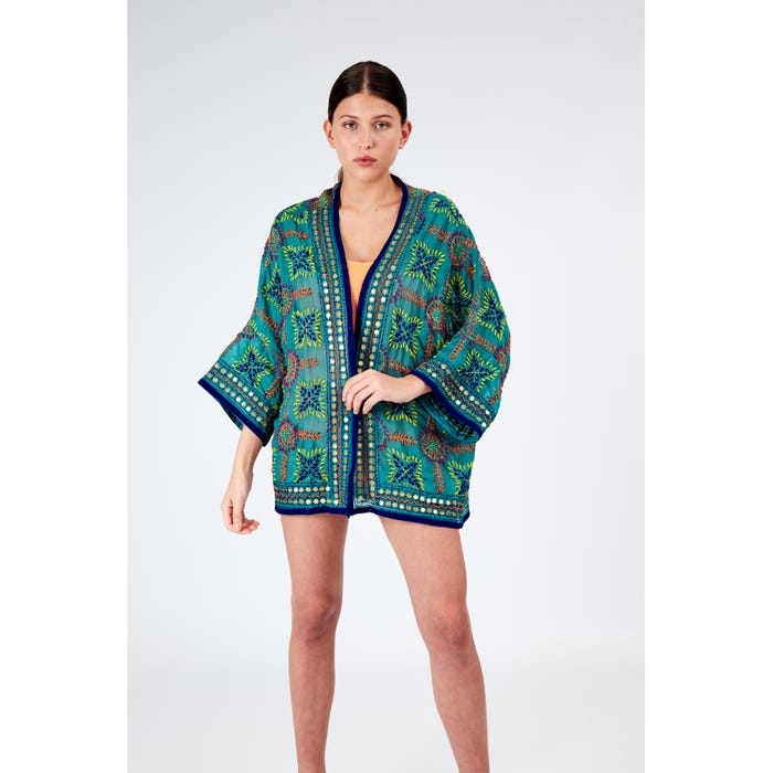 Veritas-Korte kimono hand geborduurd