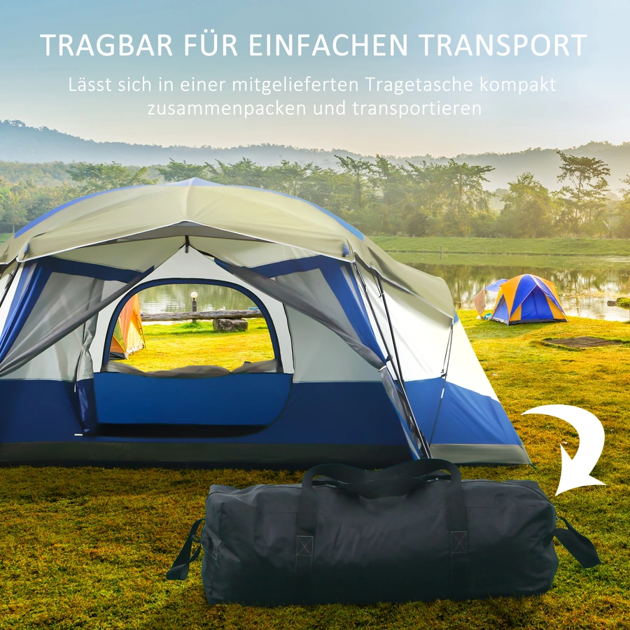 Outsunny Zelt mit 2 Tragetaschen bunt