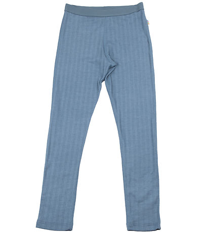 Joha Leggings - Wolle/Seide - Blau