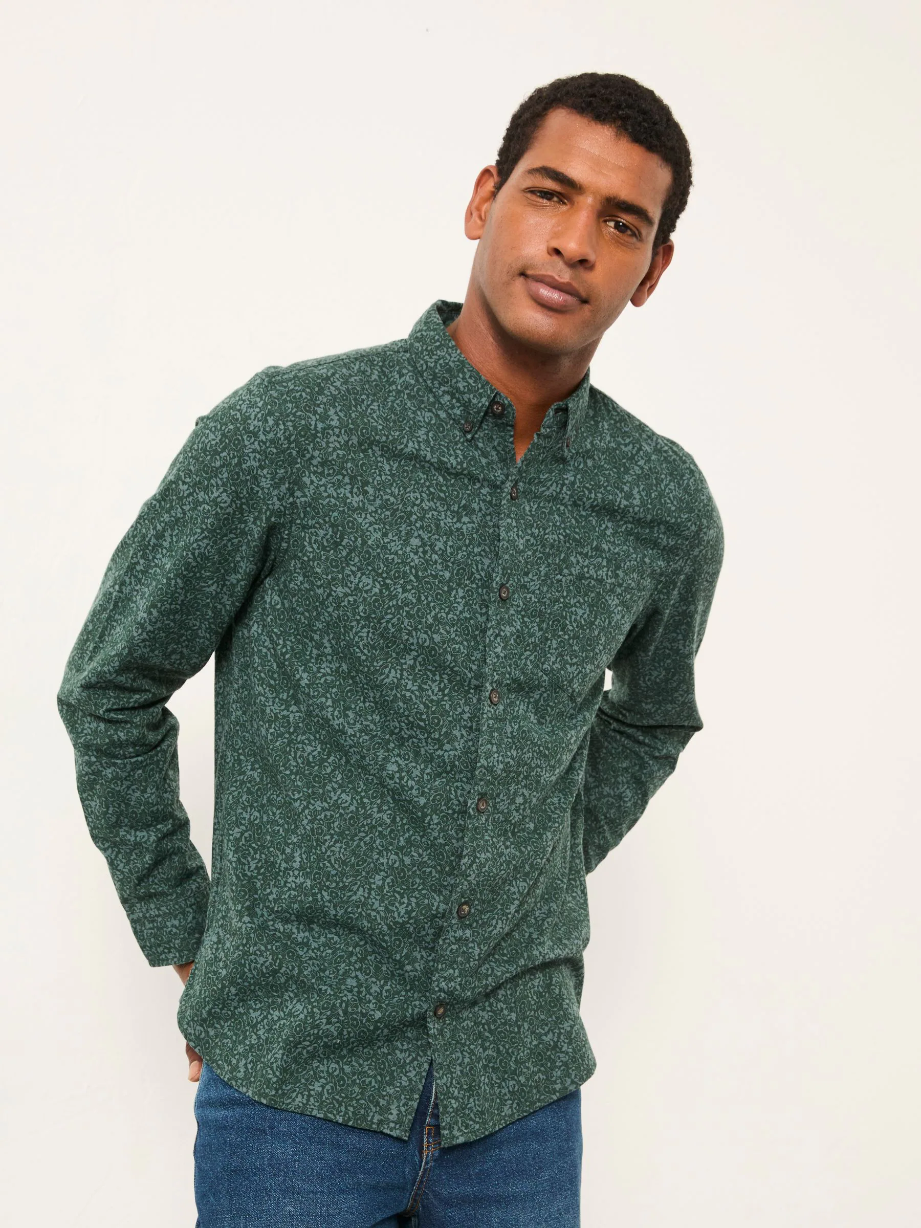 FatFace Long Sleeve Floral Print Shirt