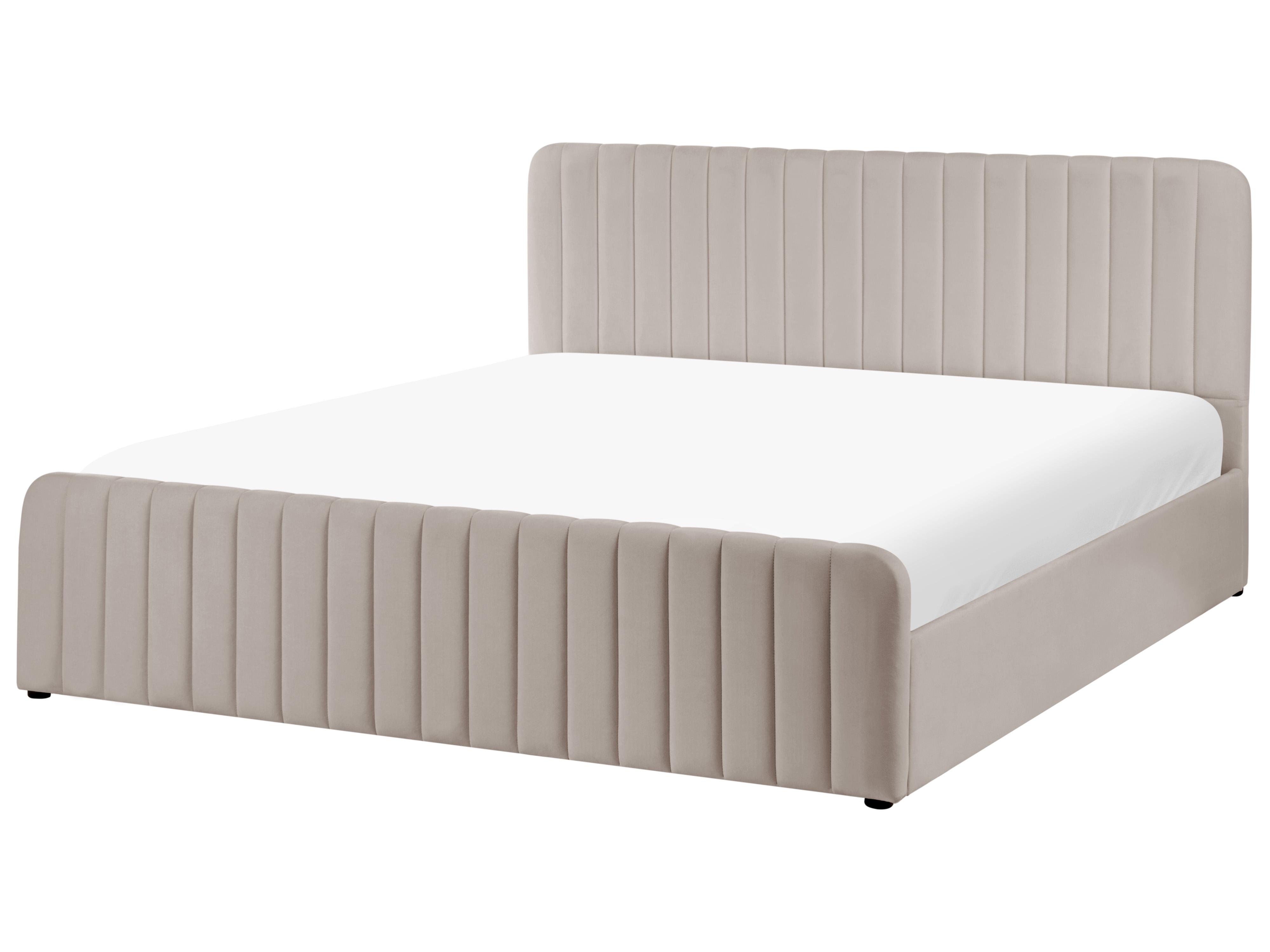 Bed met opbergruimte LUNAN 180 x 200 cm Taupe