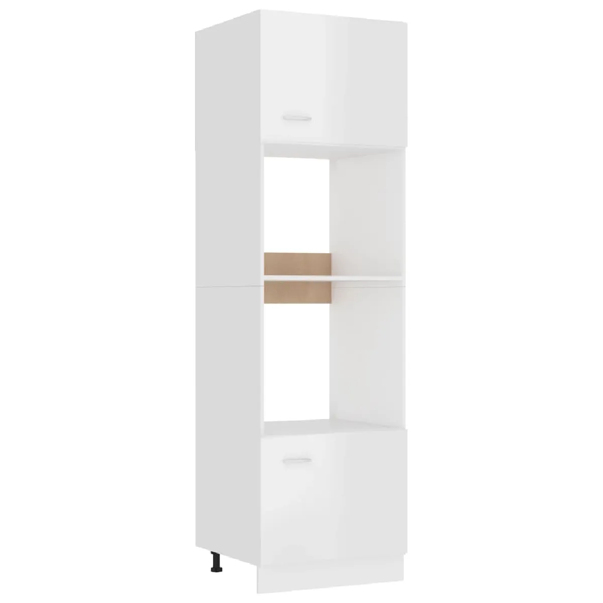 vidaXL Armoire à micro-ondes - Blanc brillant