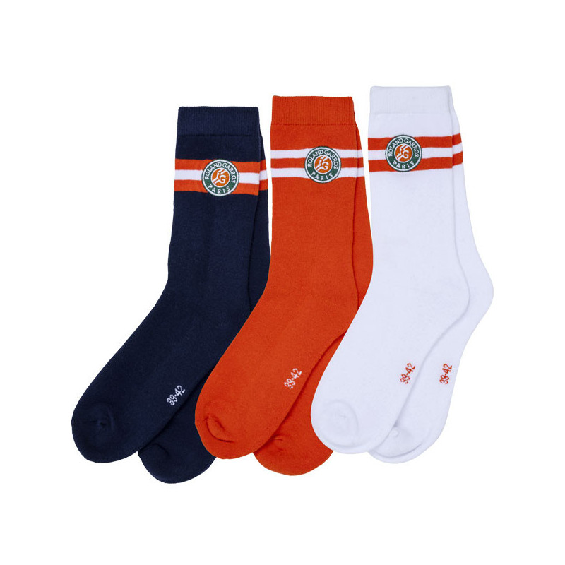 Chaussettes Roland Garros Sport x3