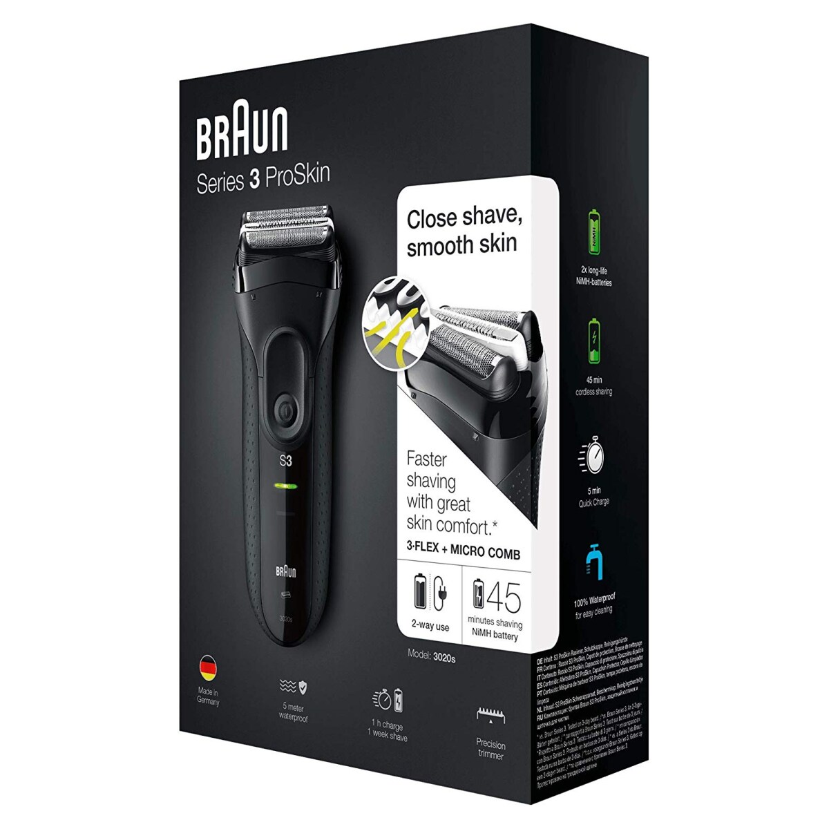 Braun Series 3 3020s black/black Herrenrasierer