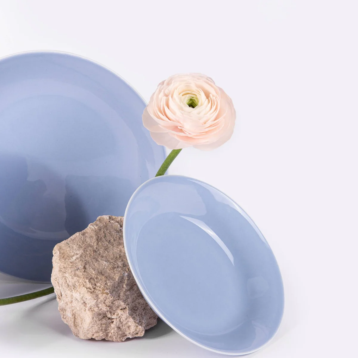 Assiette creuse ronde 19 cm bleu OGRE La Fabrique