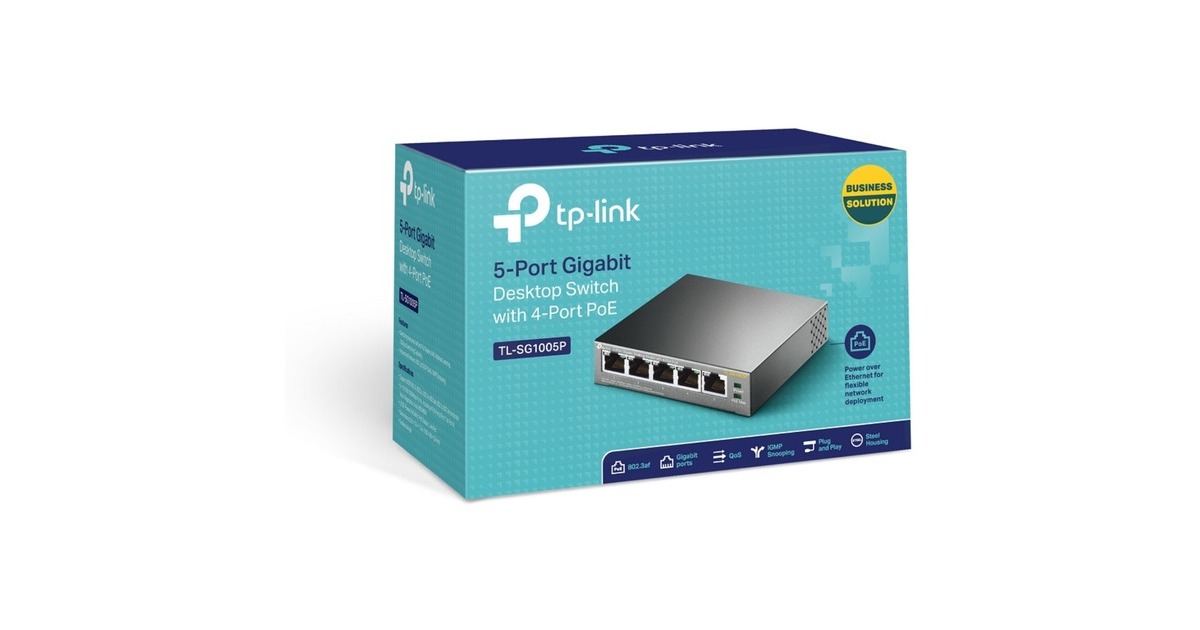 TP-LinkTL-SG1005P switch  (Zwart)