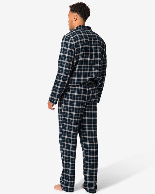 pyjamas en flanelle pour hommes  bleu foncé