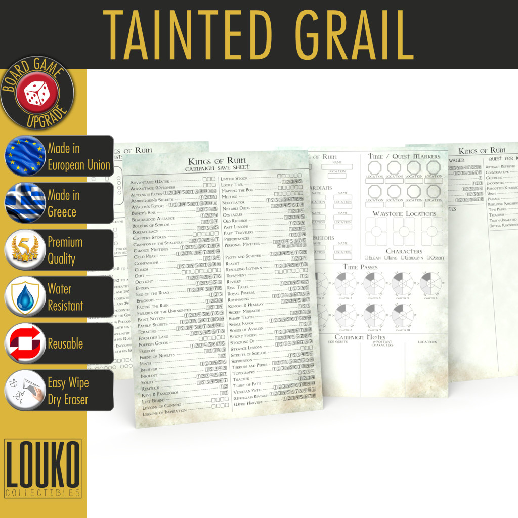 Journaux de campagne réinscriptibles pour Tainted Grail : Kings of Ruin
