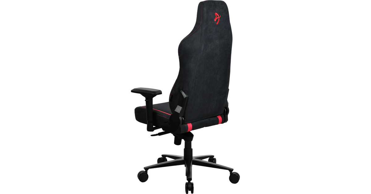 ArozziVernazza Supersoft Fabric - Black/Red gamestoel  (Zwart/rood)
