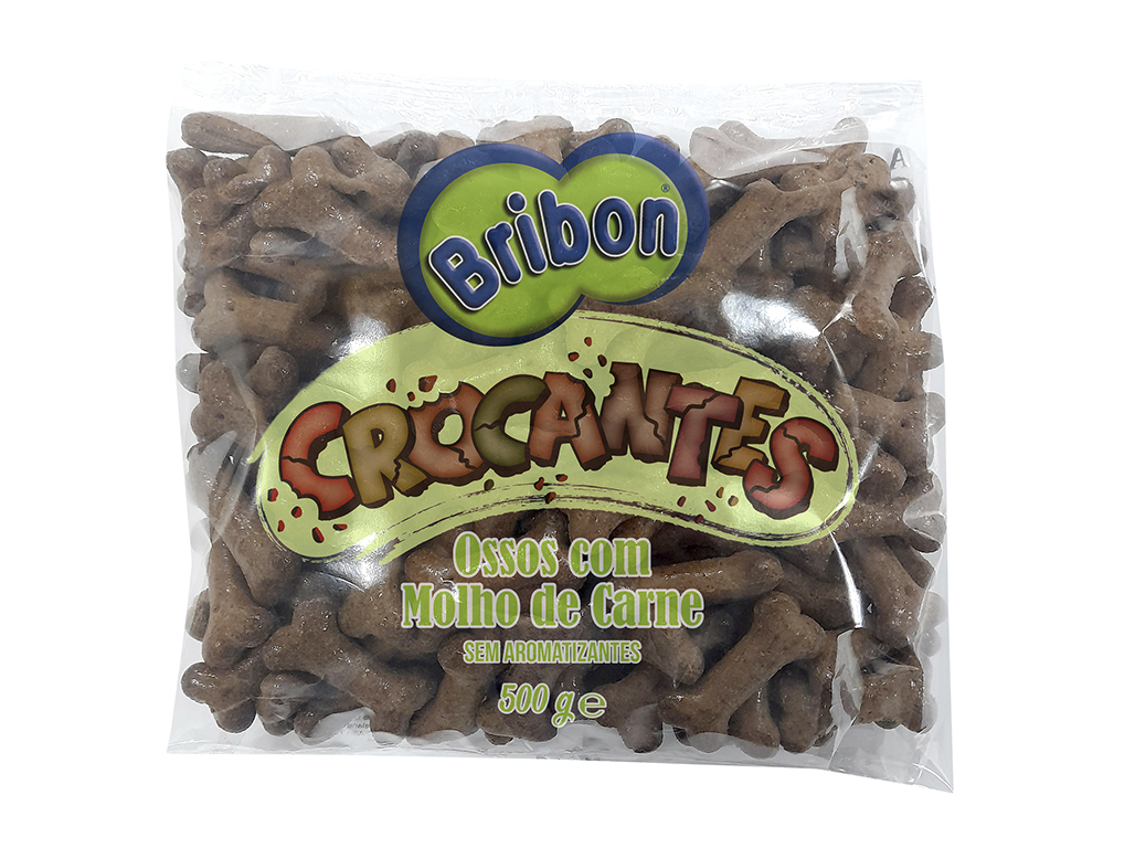 SNACKS CÃO BRIBON OSSOS MOLHO CARNE 500G