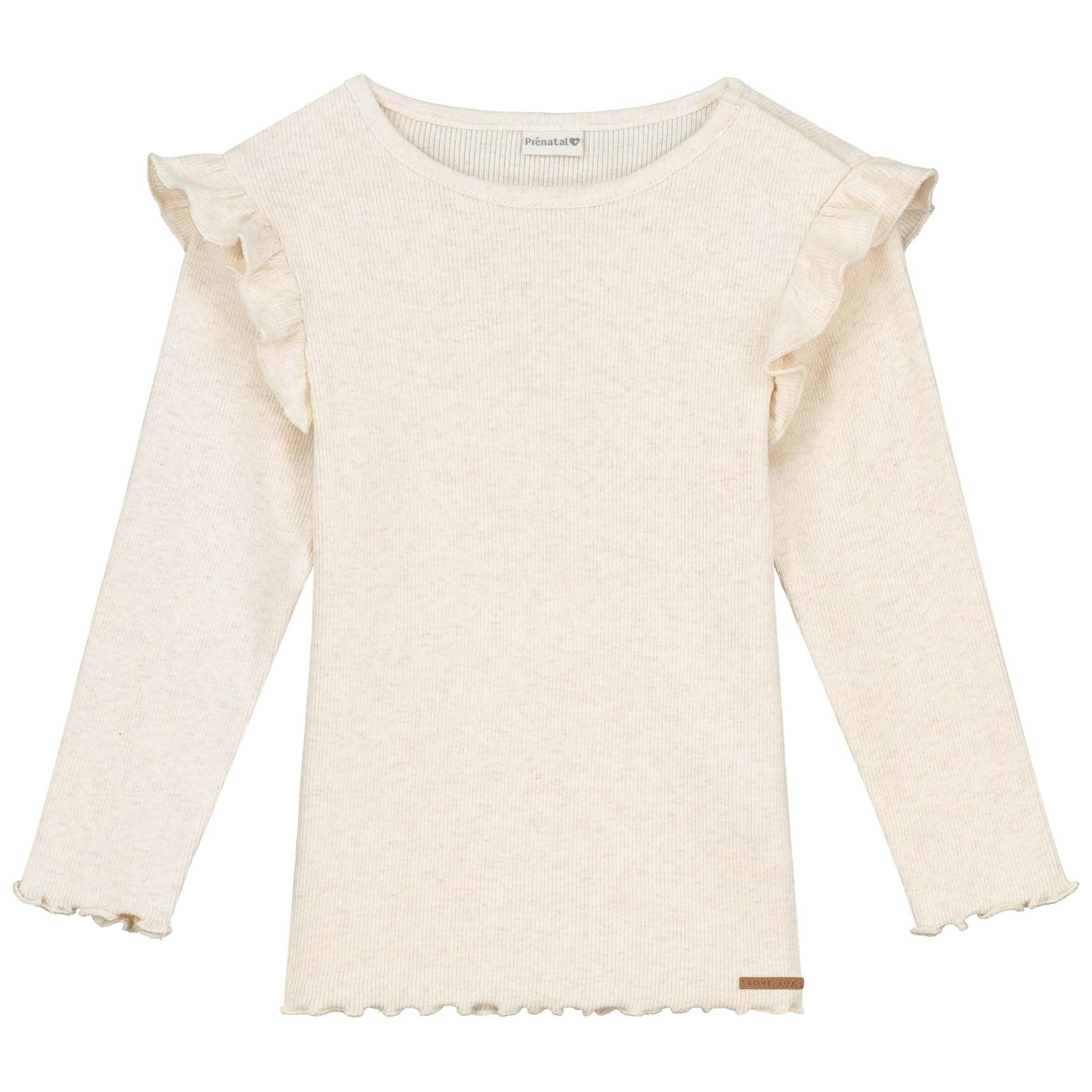 Prénatal baby shirt lange mouwen effen beige