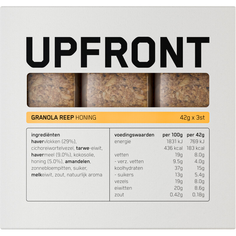 Upfront Granola reep honing smaak