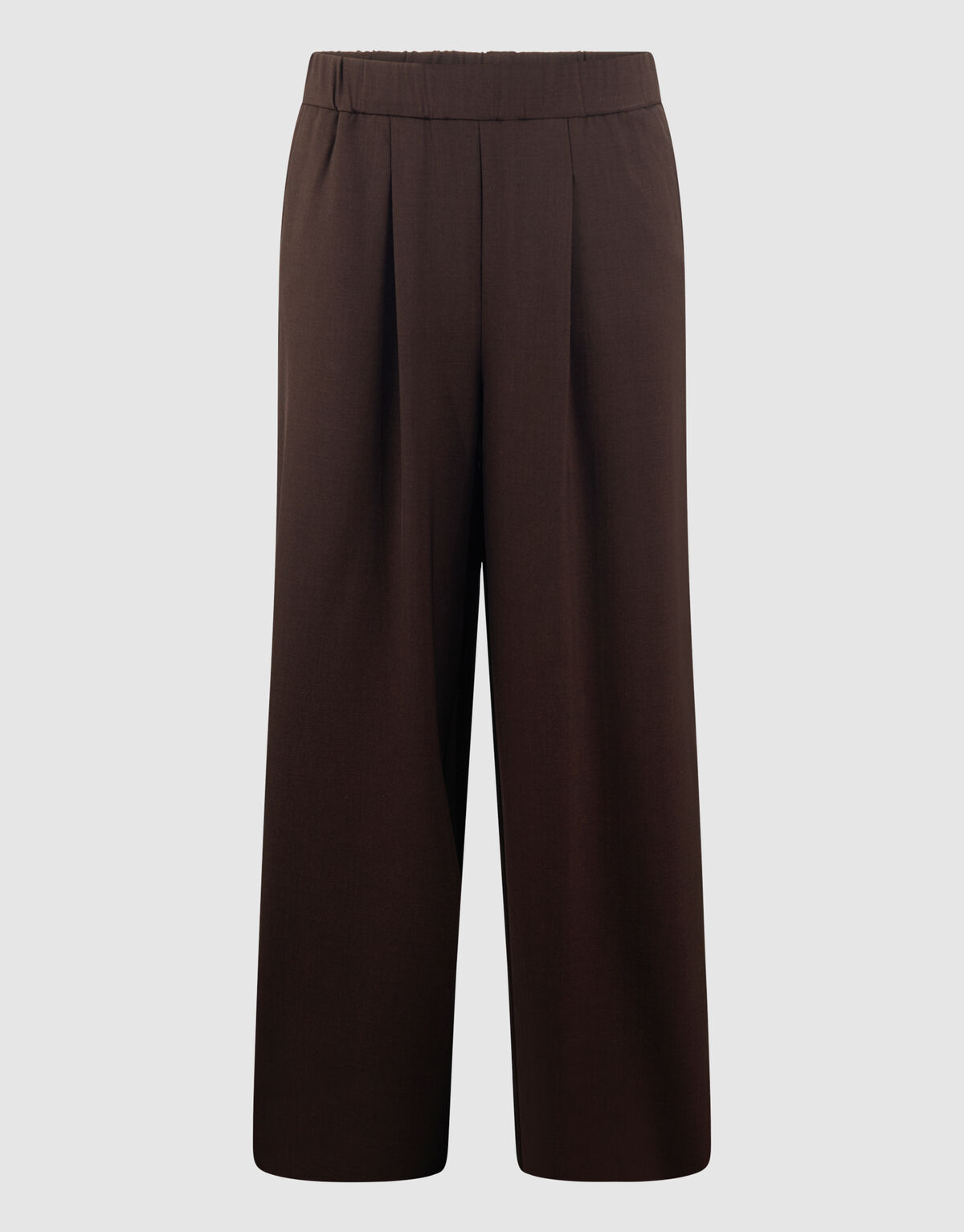 Wide Leg Fit Broek Donkerbruin By Mieke
