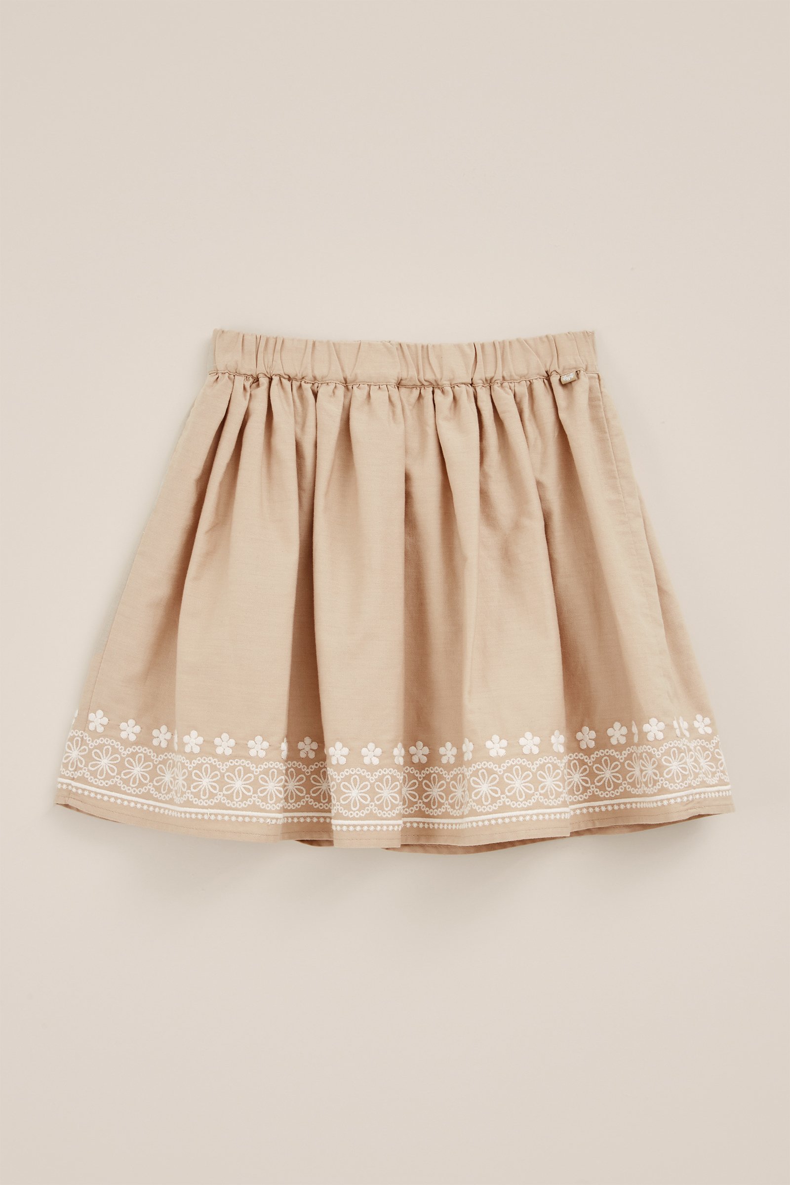 Meisjes rok met embroideries WE Fashion Beige