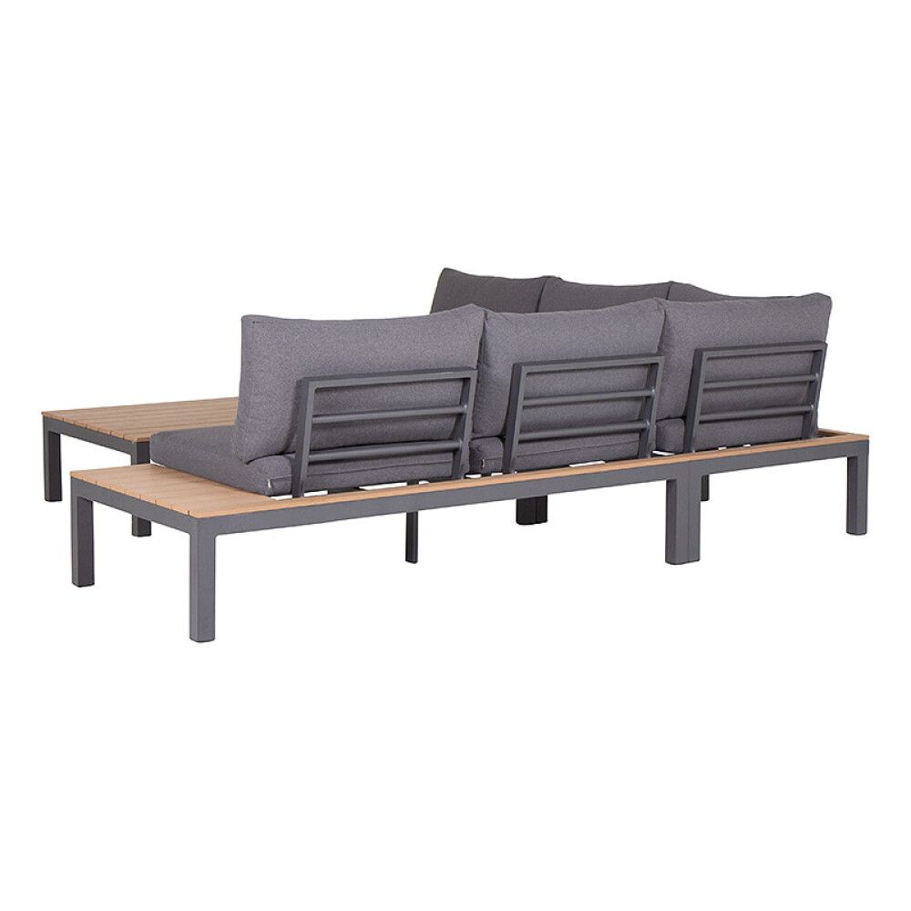 HJØRNEGRUPPE SUNFUN LJUSTERÖ ALUMINIUM SVART