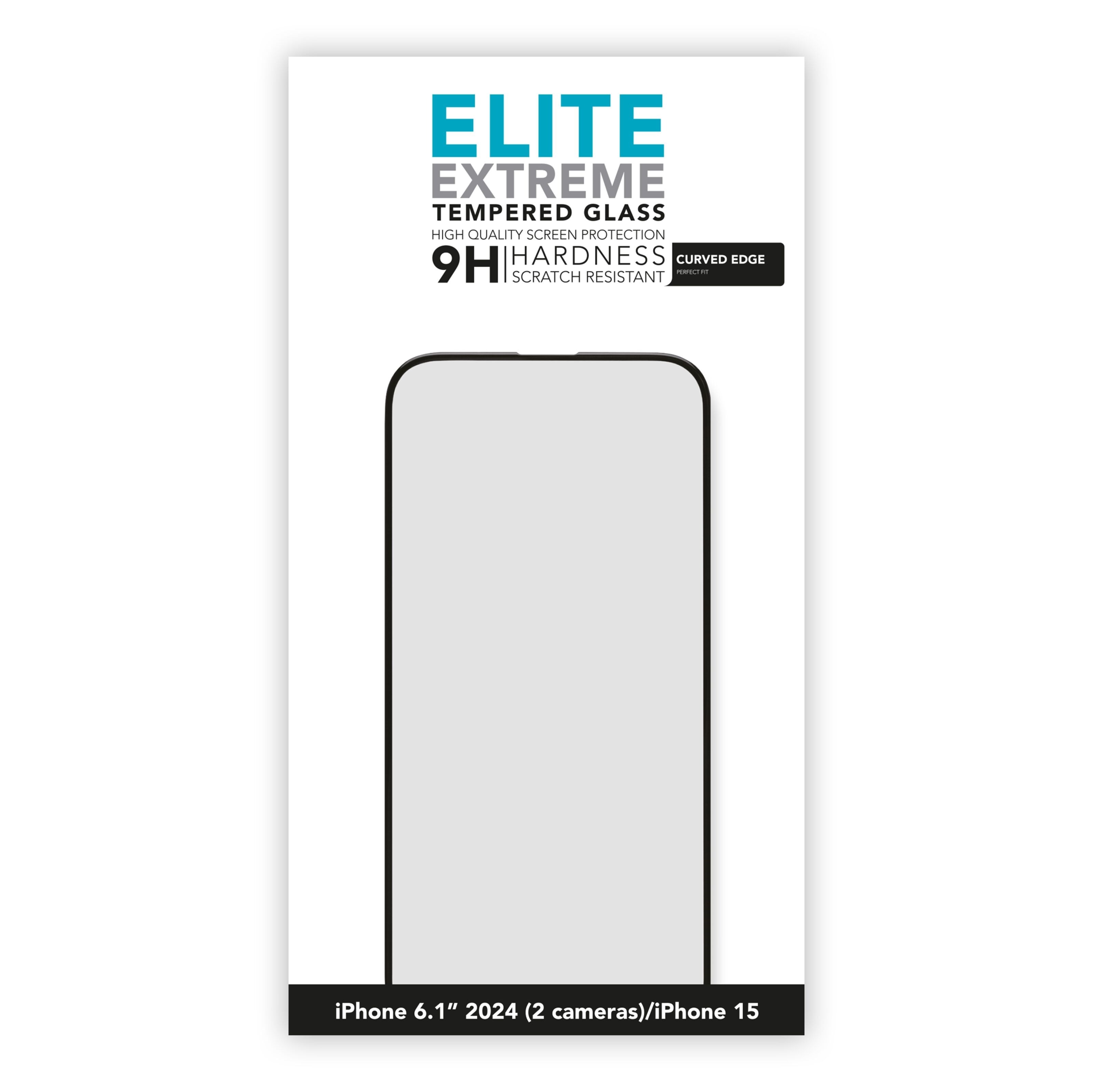 Linocell Elite Extreme Curved Skjermbeskytter for iPhone 16 og 15