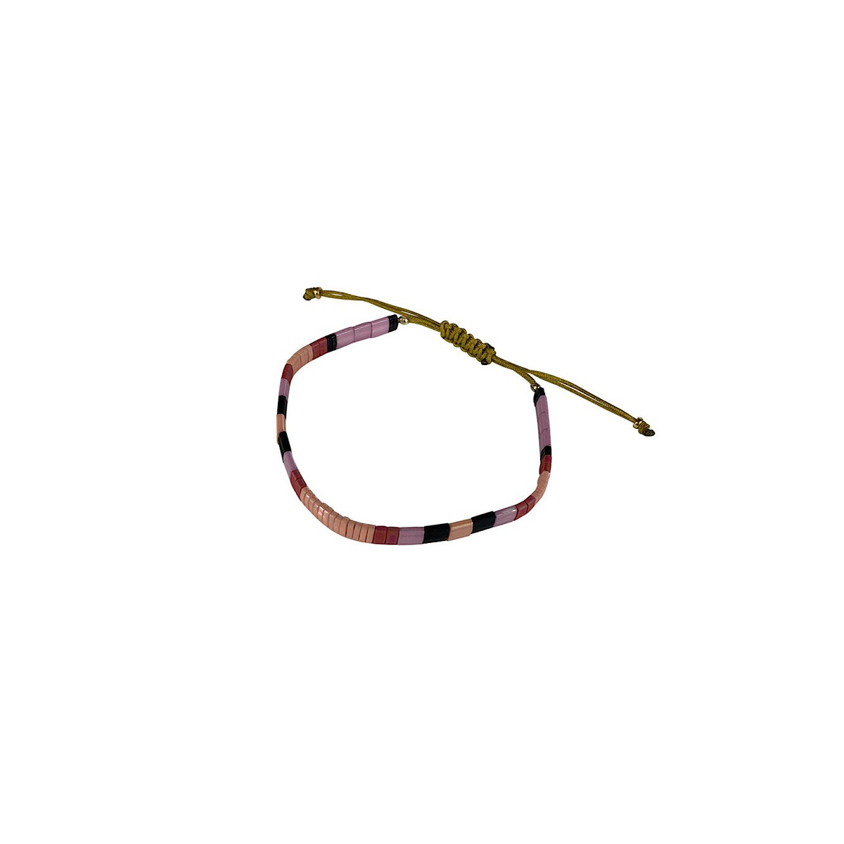 Bracelet Claire BERTEAU Colorful Perles plates en verre 4