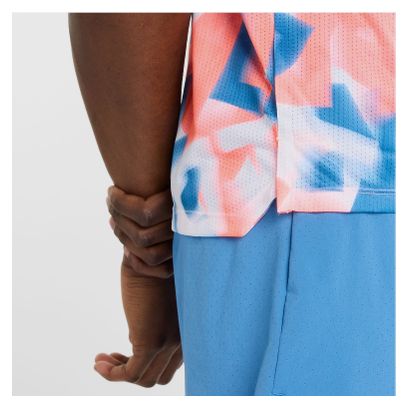 Maillot manches courtes New Balance London Edition Printed Athletics Blanc/Rouge/Bleu Homme