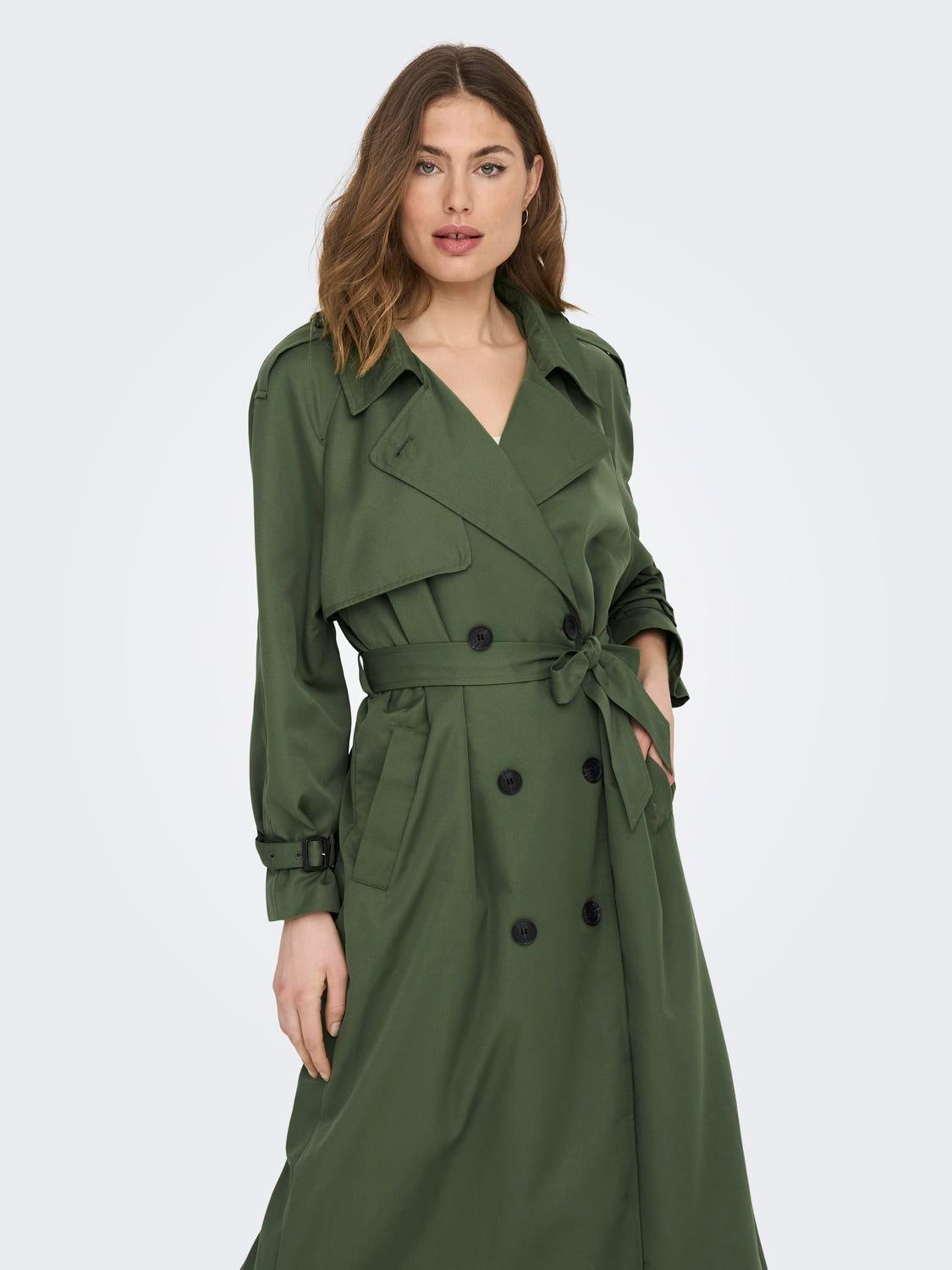 ONLCHLOE Trenchcoat Four Leaf Clover
