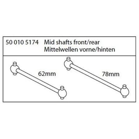 Carson Antriebswellen Set Mitte