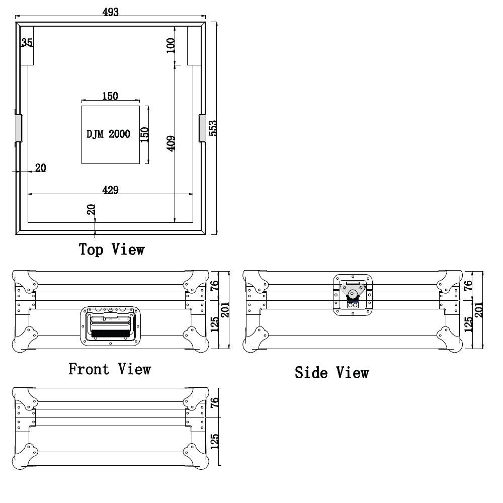 Prodjuser DM-17 flightcase voor DJM 2000