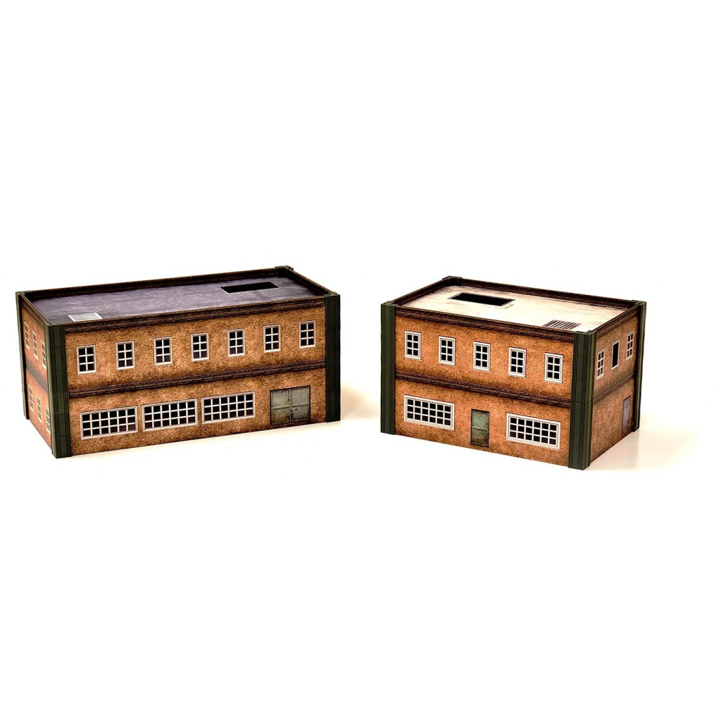 Metropolis Cityscape: Small and Medium Rectangle Concrete Buildings