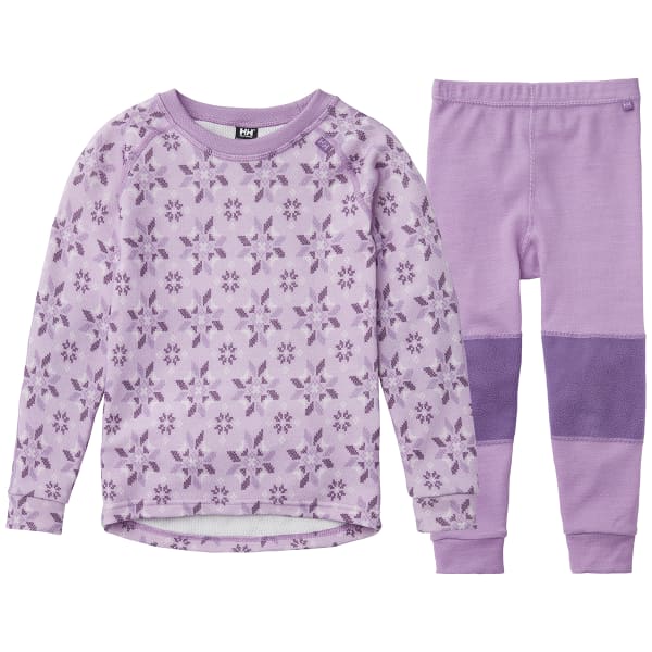Ensemble thermique HELLY HANSEN K HH GRAPHIC LIFA MERINO SET WISTERIA PURPLE