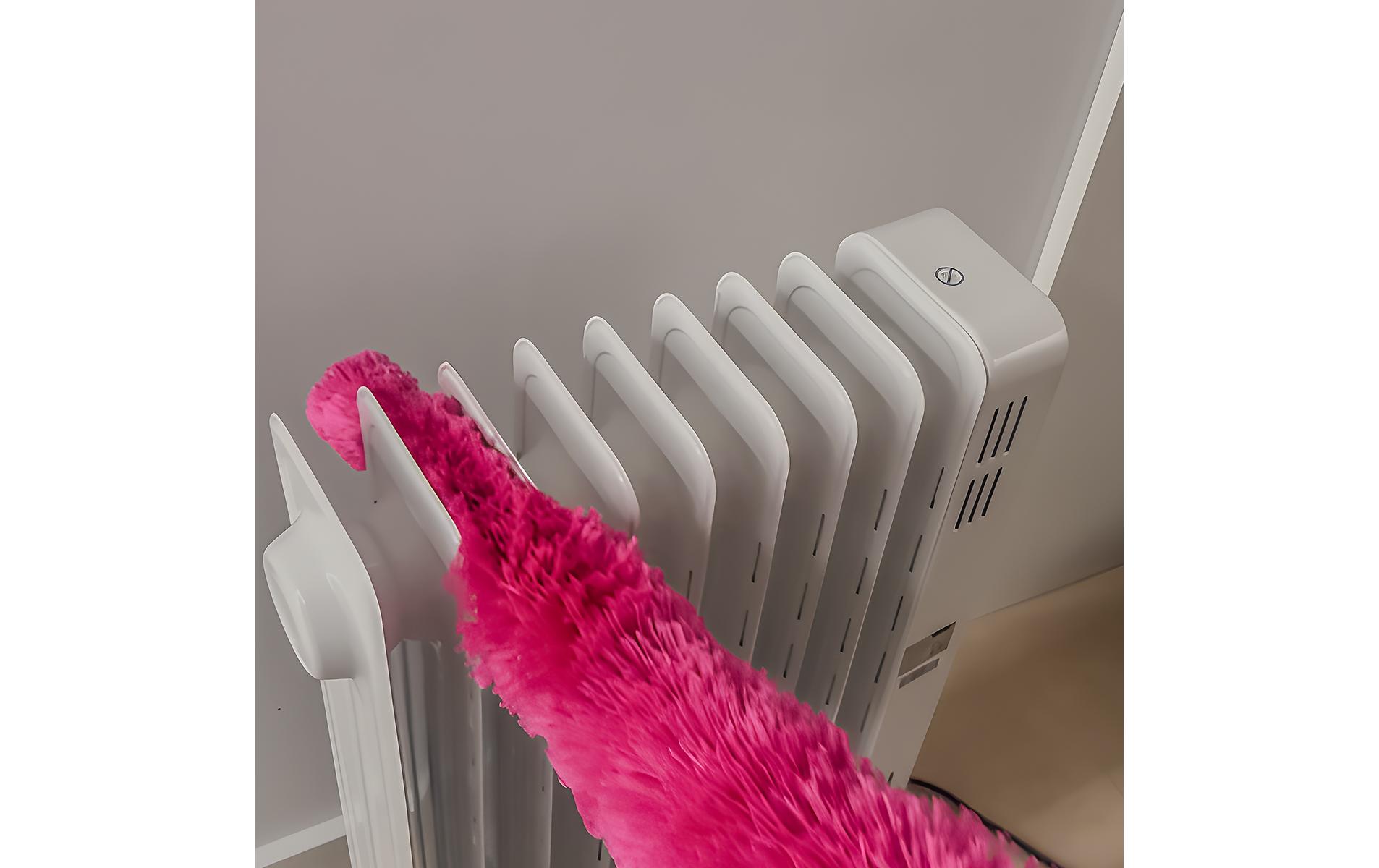 Radiatorenbürste 76 cm RotHeizungsbürste mit Teleskopstielvorrichtung